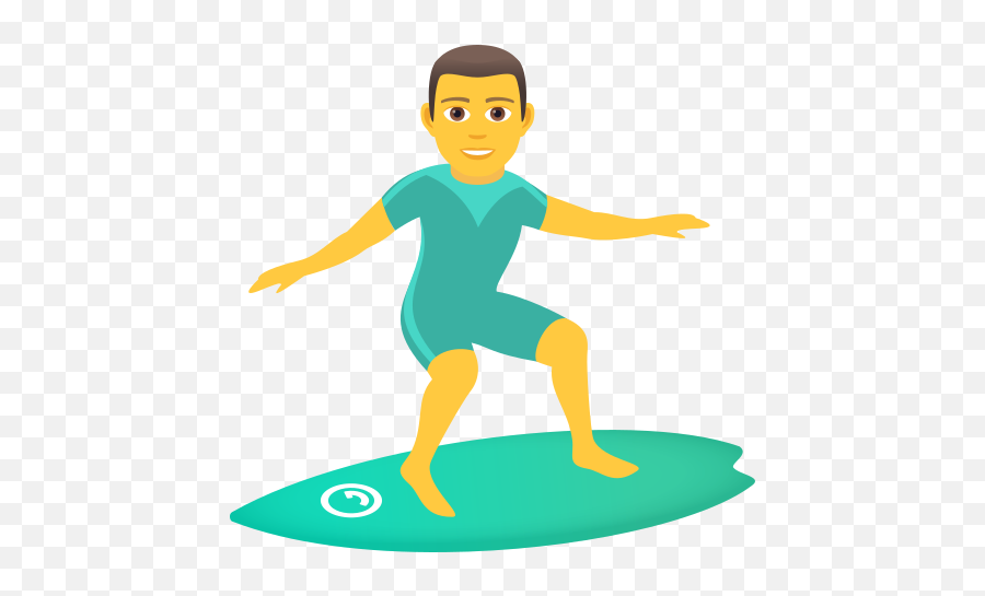 Emoji Man Surfing Copypaste Wprock - Surfing,Swimming Emoji