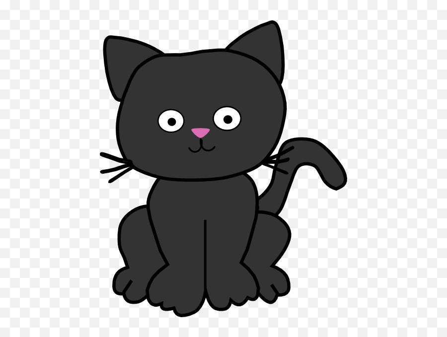 Funny Cats Clip Art - Clip Art Library Cute Black Cat Clipart Emoji,Grey Cat Emoji