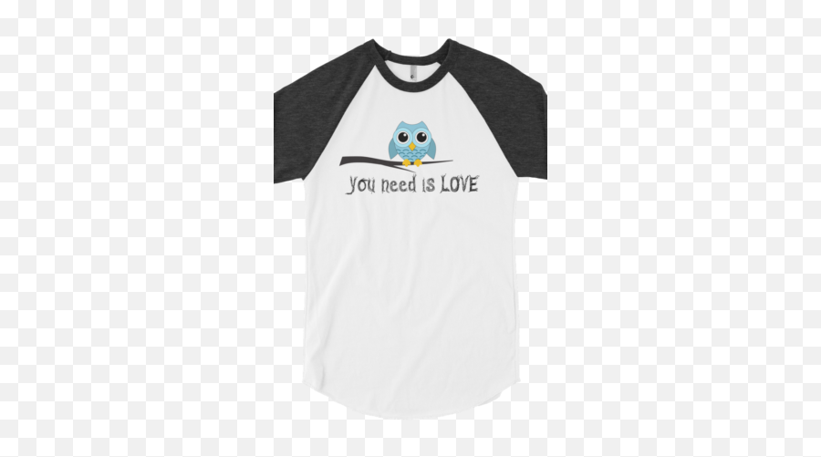 Owl You Need Is Love U2013 Faithgoods - Blue Sleeve Baseball Tee Emoji,Owl Emoticon