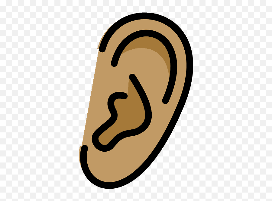 Ear Emoji Clipart - Ucho Clipart,Emoji Ear