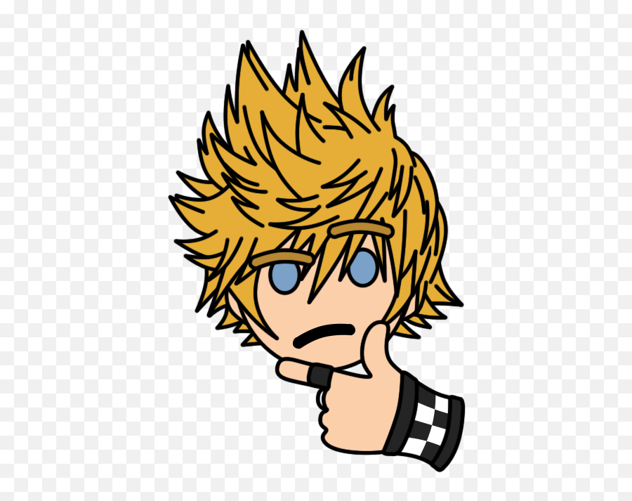 Kingdomhearts - Kingdom Hearts Discord Emotes Emoji,Badly Drawn Thinking Emoji