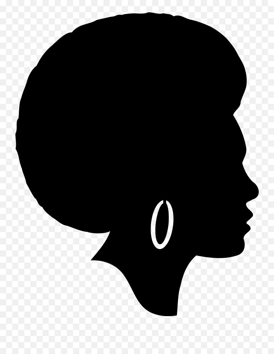 Nose Clipart African American Nose African American - Black Woman Profile Silhouette Emoji,African Emoji