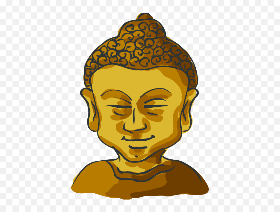 Buddha Head - Buddhism Cartoon Transparent Emoji,Seriously Emoticon