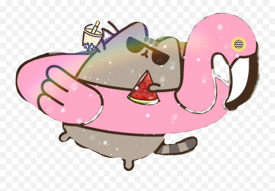 Pusheen - Pusheen Swimming Emoji,Nod Emoji