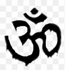 Sticker Om Black - Hindu Religious Symbols Png Emoji