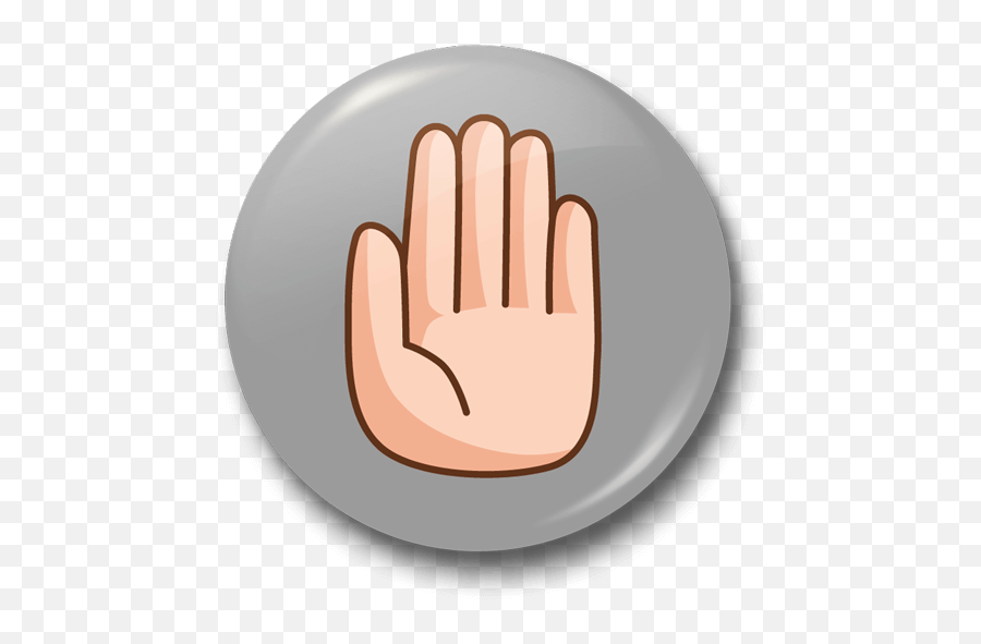 Talk To The Hand Badge - Smiley Emoji,Talk To The Hand Emoticon