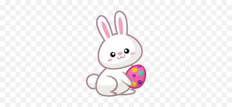 Top Pink Bunny Stickers For Android Ios - Easter Bunny Transparent Gif Emoji,Easter Bunny Emoji