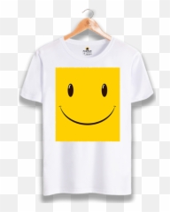 Happy Smiley Half Sleeve Slim Fit - Smiley Emoji,Emoticon Clothing