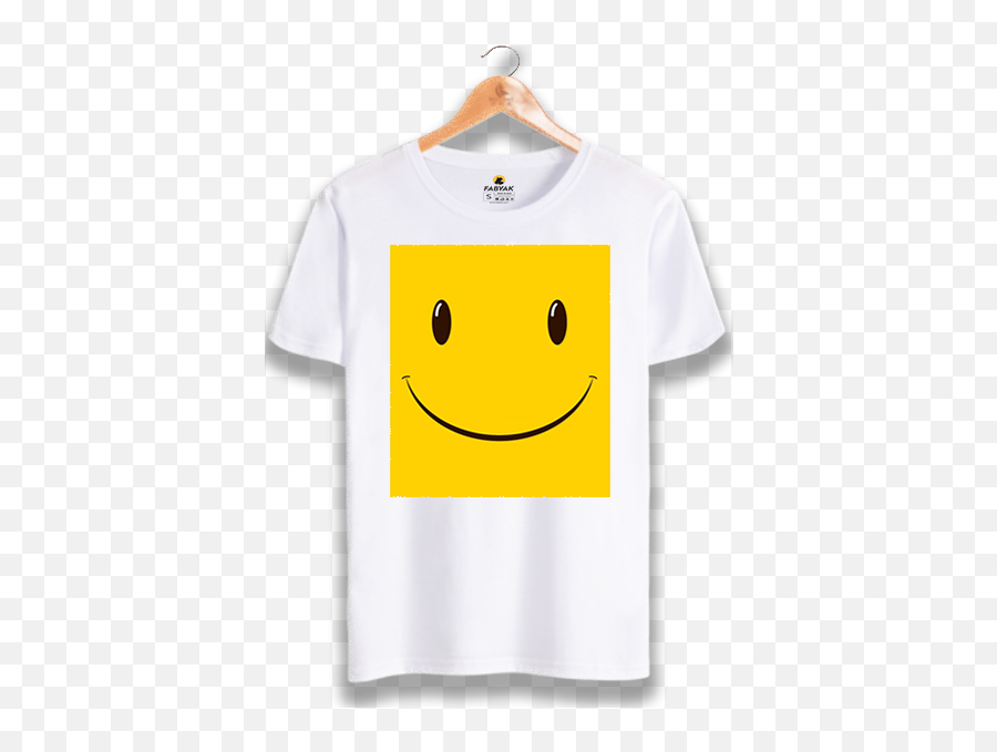 Happy Smiley Half Sleeve Slim Fit - Smiley Emoji,Emoticon Clothing