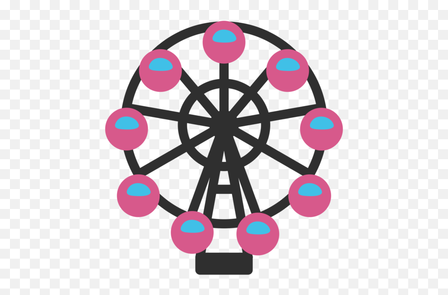 Ferris Wheel Emoji - Illustration,Wheel Emoji