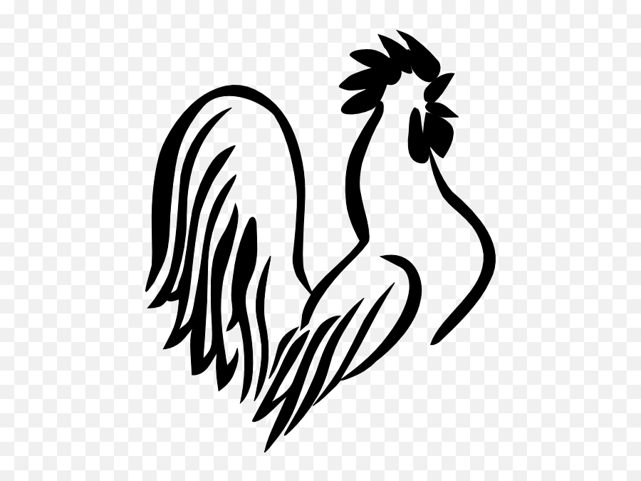 Download Hd Similiar Angry Rooster Clip Art Black White - Rooster Clip Art Emoji,Rooster Emoji