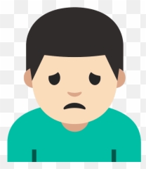 Man Frowning Emoji Clipart - For Adult,Male Shrug Emoji