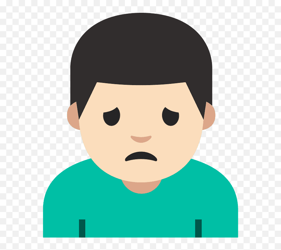 Man Frowning Emoji Clipart - For Adult,Male Shrug Emoji