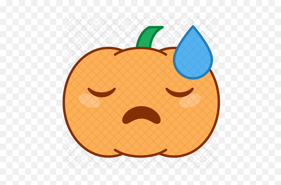 Bored Emoji Icon Of Colored Outline - Pumpkin Heart,Sigh Emoticon