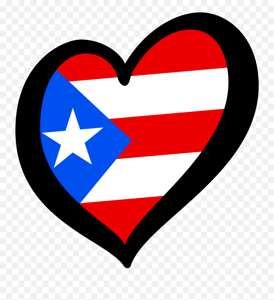 Heart Of Puerto Rico Transparent Cartoon - Jingfm Eurovision Heart Puerto Rico Emoji,Puerto Rican Emoji Flag