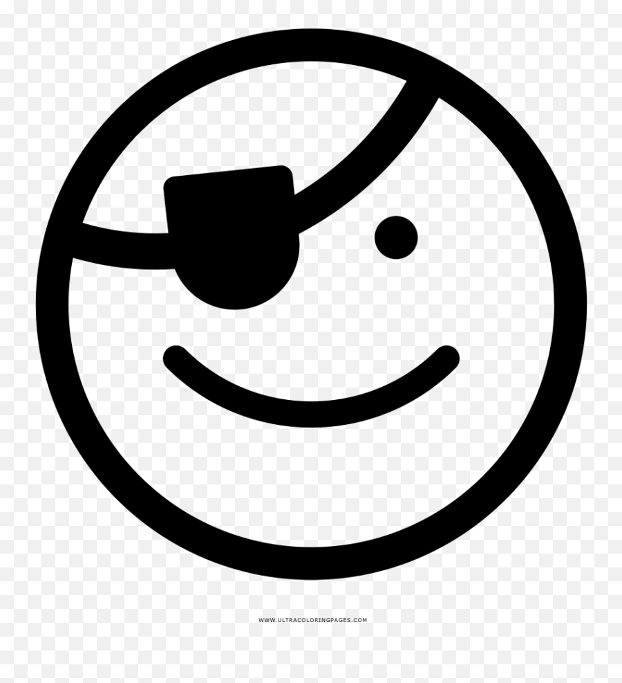 Pirate Coloring Page - Smiley Emoji,Pirate Emoticon