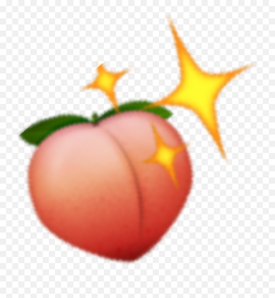 Peach Sparkling Emoji Emojis - Peach Emoji Transparent Background,Sparkling Emoji