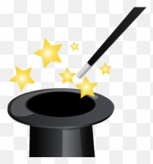 Magical Clipart Magic Hat - Magic Png Image With Transparent Back Ground Emoji,Magic Wand Emoji