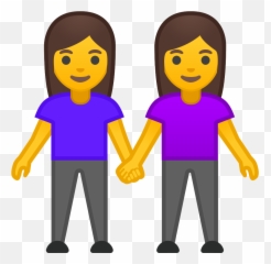 Two Women Holding Hands Icon - Man And Woman Emoji