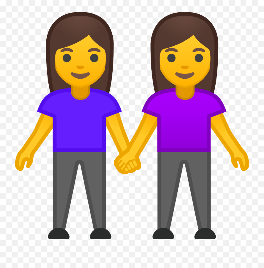 Two Women Holding Hands Icon - Man And Woman Emoji,Two Hands Emoji