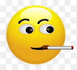 Smiley Emoticon Smilies - Emoji Smoking A Cigarette