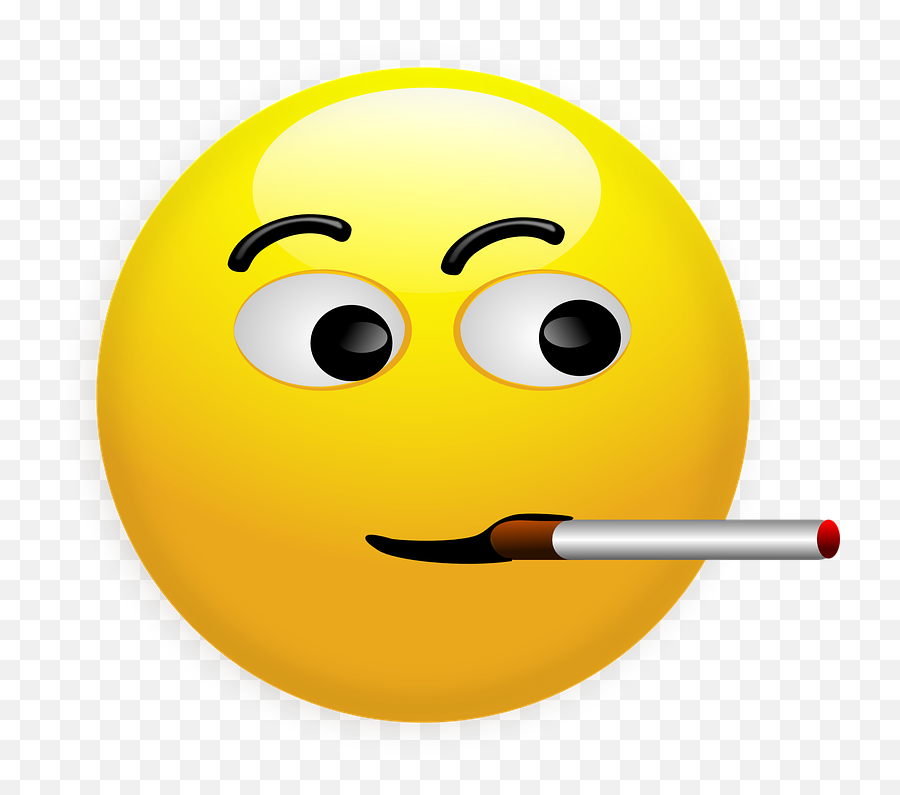 Smiley Emoticon Smilies - Emoji Smoking A Cigarette,Laughing Emoji Png