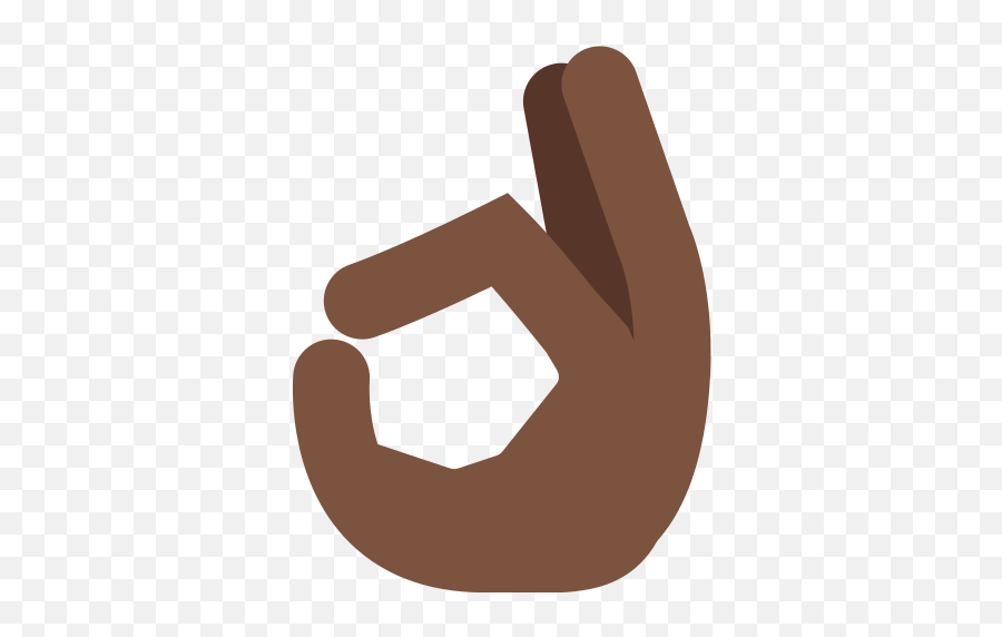 Ok Hand Emoji With Dark Skin Tone Meaning And Pictures - Black Ok Hand Emoji,Ok Emoji
