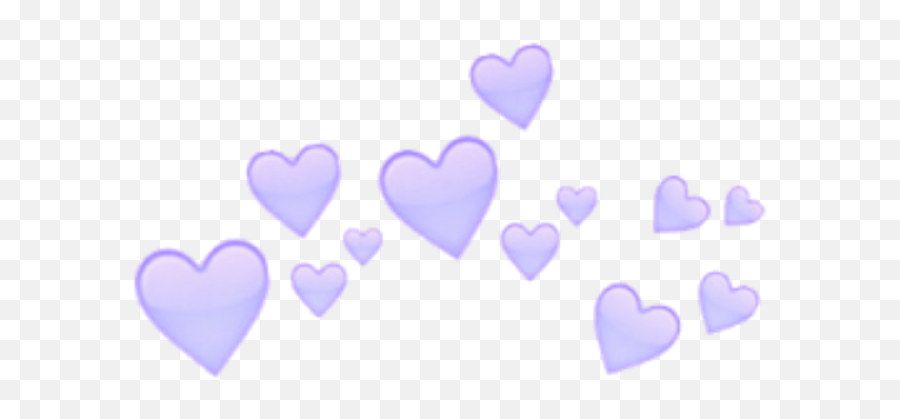 Purple Crown Cute Crowns Hearts Emoji Small Pretty Free - Heart Overlay Transparent,Small Heart Emoji
