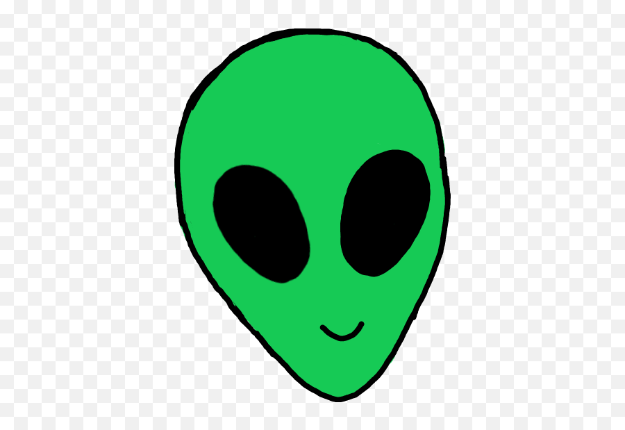 Alien Clipart Tumblr - Alien Face Tumblr Green Emoji,Alien Emoji Png