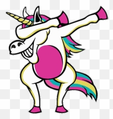 Download Hd Unicorn Dab Transparent Png Image - Nicepngcom Unicorn Emoji,Dabbing Emoji