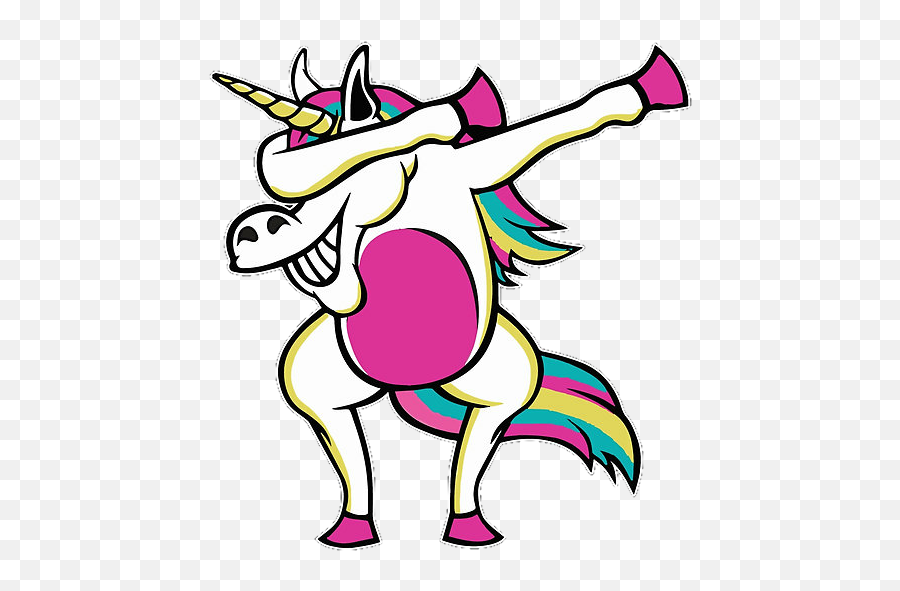 Download Hd Unicorn Dab Transparent Png Image - Nicepngcom Unicorn Emoji,Dabbing Emoji