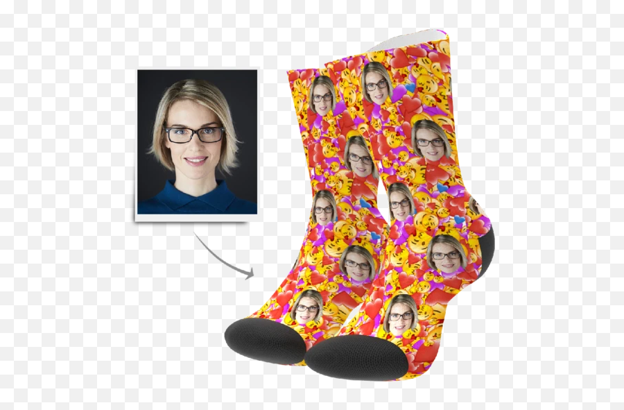 Custom Socks - Emoji Sock,Custom Emoji