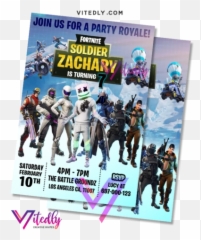 Birthday Invitations U2013 Tagged Fortnite U2013 Vitedly - Poster Emoji,Marshmello Emoji