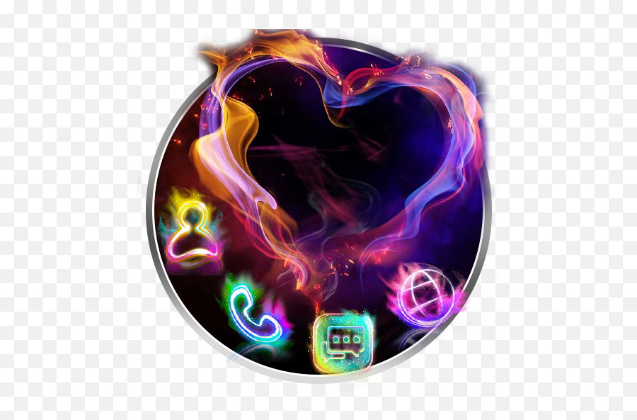 Smoke Heart Launcher Theme Live Hd Wallpapers - Programu Heart Full Of Colours Emoji,Pink Hearts Emoji On Snapchat