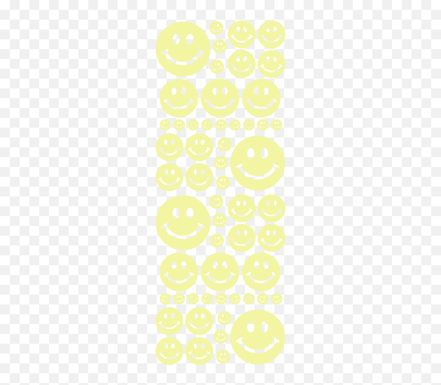 Smiley Face Wall Decals In Pale Yellow - Circle Emoji,Rooster Emoticon