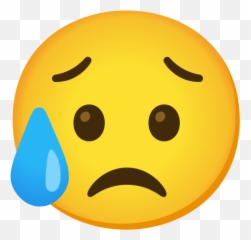 Sad But Relieved Face Emoji - Cara Triste,Blue Sad Face Emoji