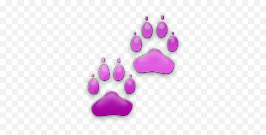 Purple Paw Print Emoji - Clip Art Library Pink Paw Print Icon Transparent Background,Tiger Bear Paw Prints Emoji