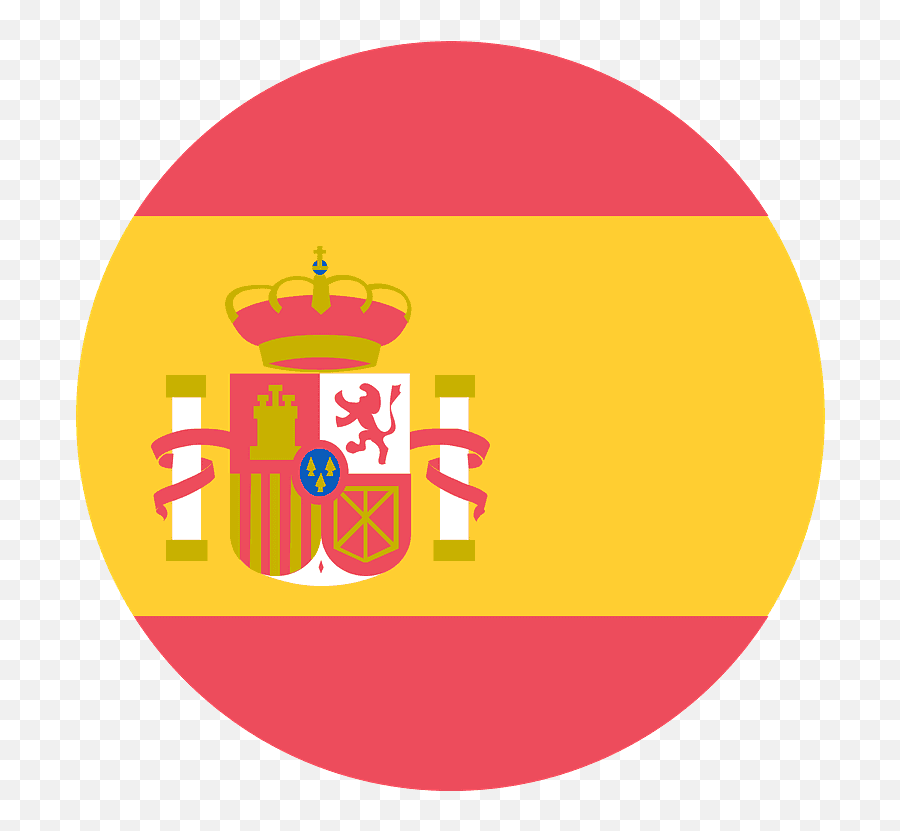 Spain Flag Emoji Clipart - Transparent Spain Flag Circle,Spain Flag Emoji