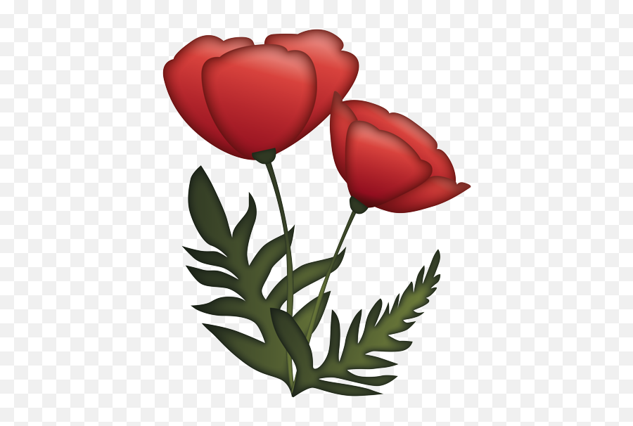 Emoji - Tulip,Red Flower Emoji