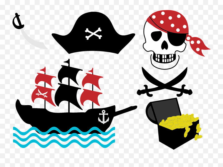 Pirate Paraphernalia Clipart Free Download Transparent Png - Free Printable Pirate Word Search Emoji,Pirate Ship Emoji