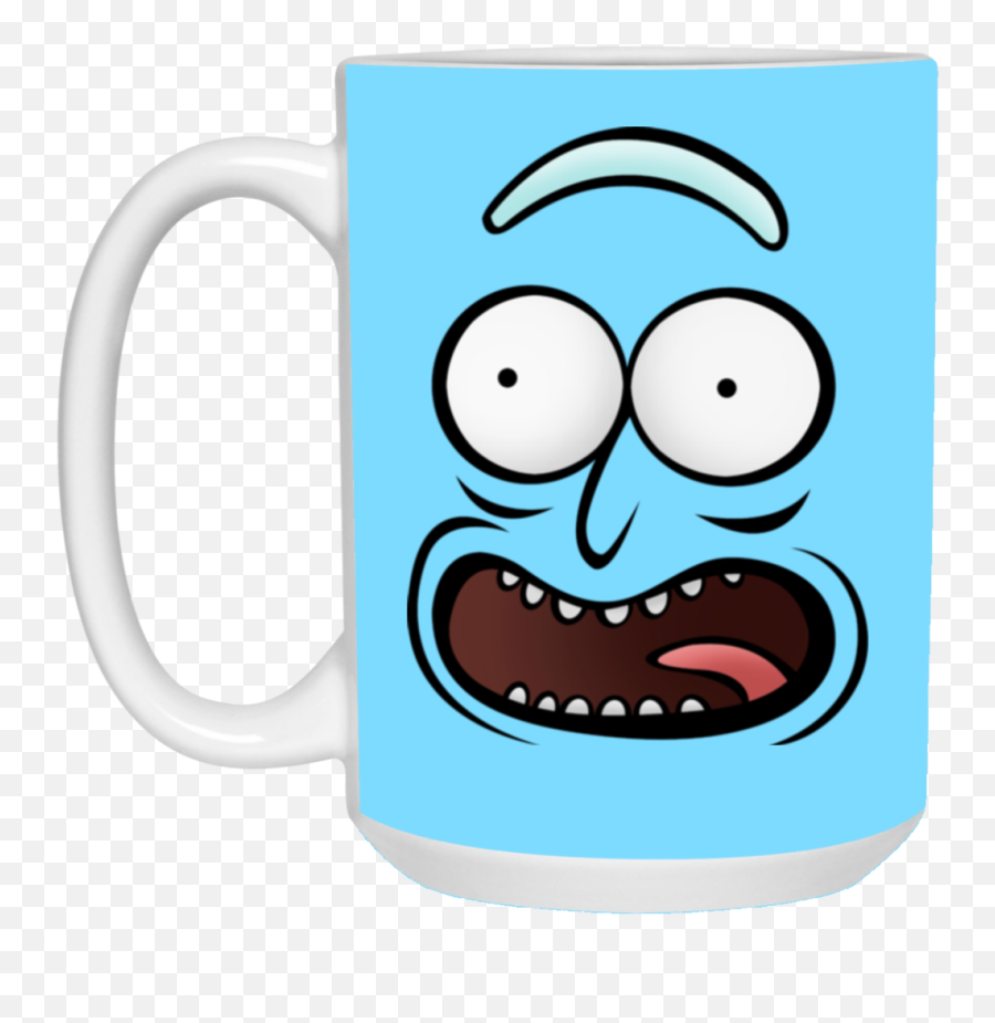Rickz Pickles Funny Face Emoji Rick Mug Cup Gift - Emoji Funny Png Transparent,Beer Mug Emoji