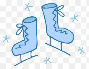 Family clipart ice skating Transparent - Blue Ice Skates Clip Art Emoji