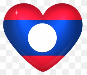Free Png Download Laos Large Heart Flag - Portable Network Graphics Emoji