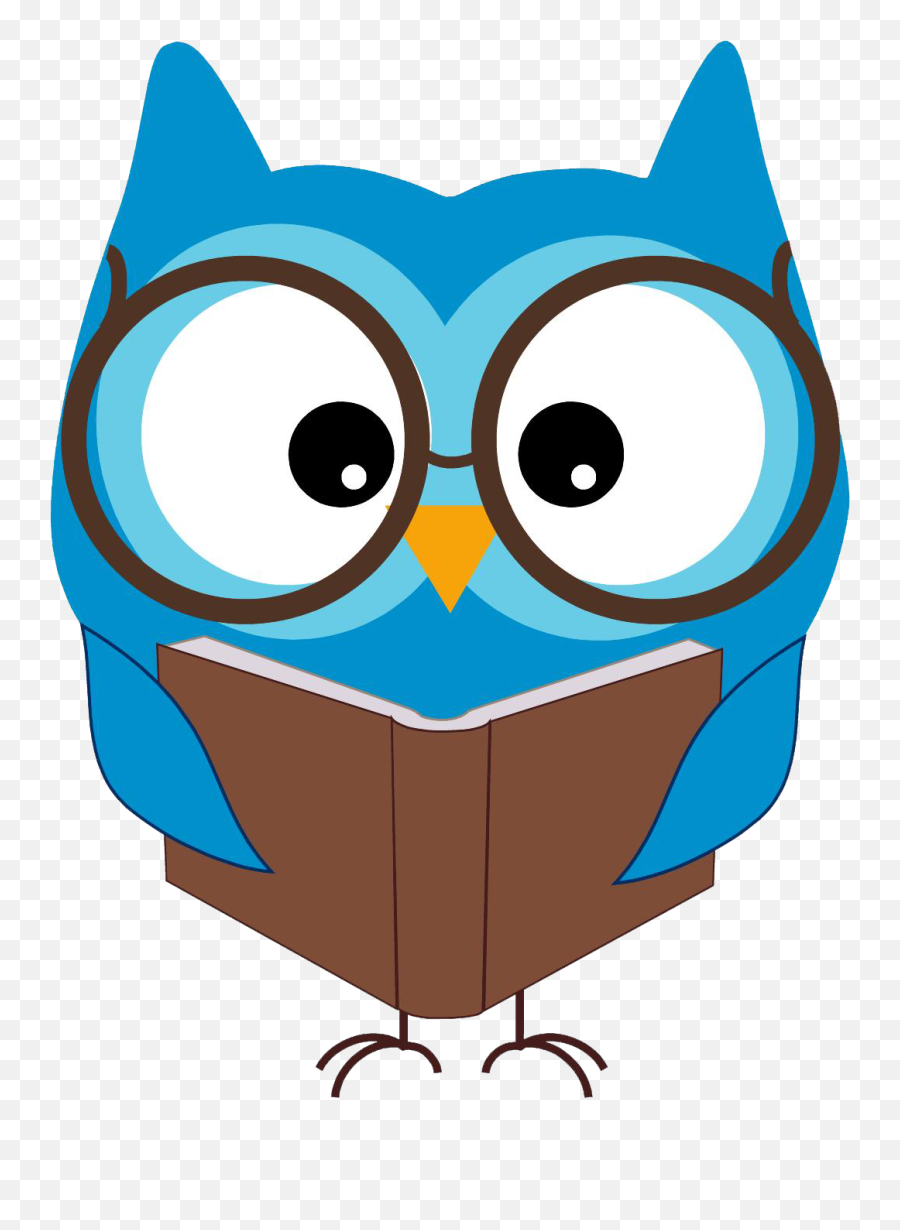 Reading Owl Free Download Clip Art - Owl Reading Clipart Emoji,Emoji Owl