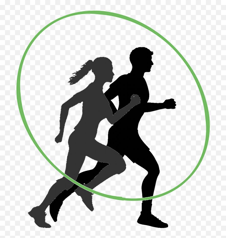 Woman Running Silhouette Clipart - Man And Woman Running Silhouette Emoji,Woman Running Emoji