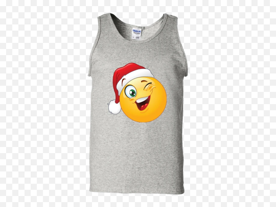 Emoji T Shirt G220 Gildan Cotton,Santa Clause Emoticon