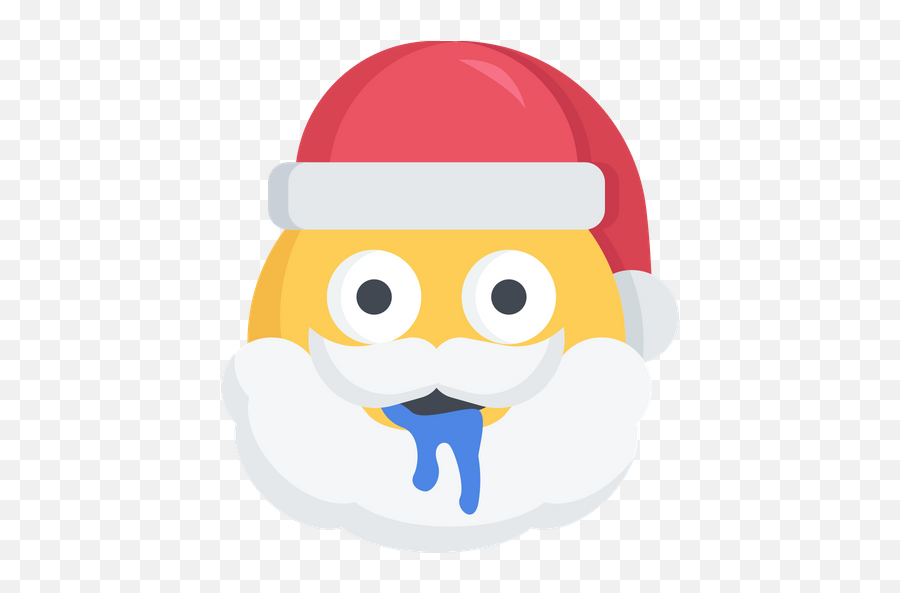 Dribble Santa Icon Of Flat Style - Father Christmas Emoji,Sleigh Emoji