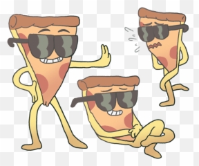 Download Pizza Steve - Caricatura De Pizza Con Lentes Emoji,Steve Emoji