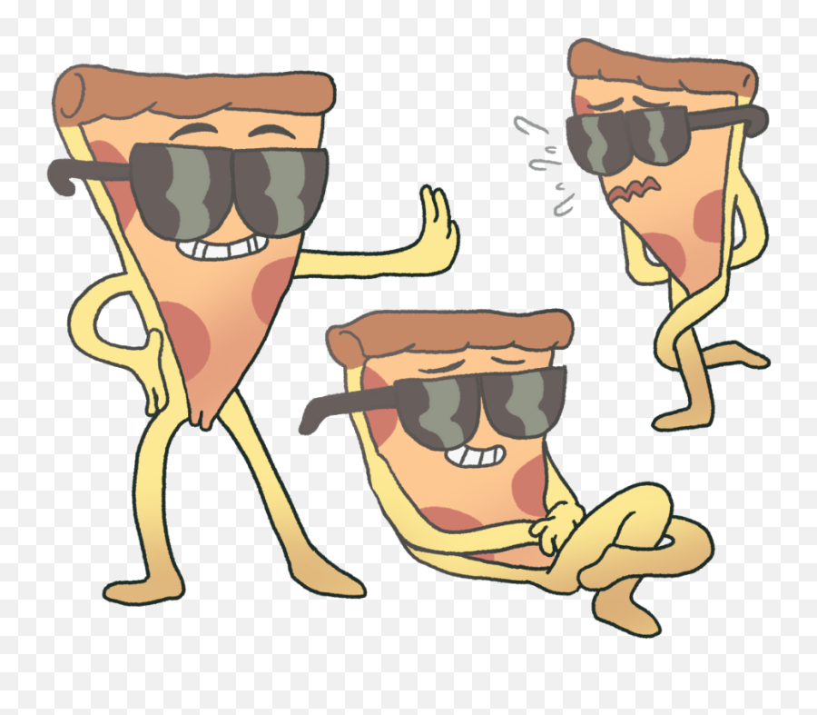 Download Pizza Steve - Caricatura De Pizza Con Lentes Emoji,Steve Emoji