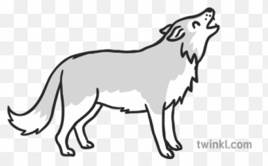 Wolf Emoji Symbol Sms Animal Bw Rgb Illustration - Wolf Emoji,Husky Emoji